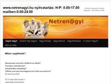 Tablet Screenshot of netrenagyi.hu